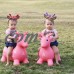 ToysOpoly Inflatable Pink Deer Bouncer - Cutest Ride - on Bouncy Animal Hopper for Kids with Eco-Friendly Rubber (Pink)   